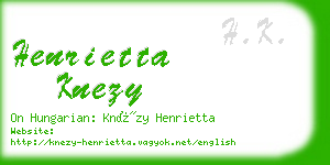 henrietta knezy business card